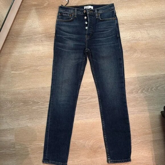 RE/DONE high rise ankle crop jeans —size 25 - Picture 1 of 5